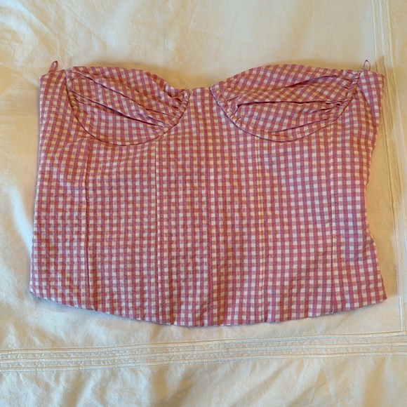 Zara Gingham Corset - Picture 1 of 3